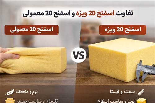 تفاوت اسفنج 20 ویژه و اسفنج 20 معمولی